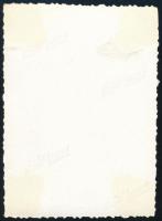 cca 1938 Bonyhád, városképek, egyik fotón biciklis katonával, 6 db fotó, 8×6 cm