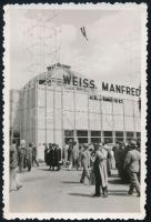 1937 Budapest, a csepeli Weiss Manfréd Művek kiállítási pavilonja a Budapesti Nemzetközi Vásáron, fotó, 8,5×6 cm