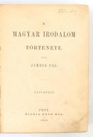 Jámbor Pál: A magyar irodalom története, I-II. kötet. Pest, 1864, Ráth Mór. Átkötött, kopottas félvászon kötésben.