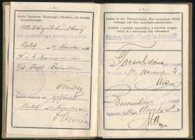 1908 K. u. k. katonai igazolvány (K.u.k. Militärpass Infanterieregiment Alfons XIII. König von Spani...