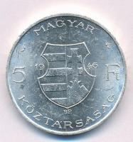 1946. 5Ft Ag "vastag Kossuth" kapszulában T:1- Adamo F8