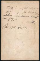 Haraszti Mici (1882-1964) színésznő aláírása az őt ábrázoló fotón