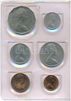Ausztrália 1981. 1c-50c forgalmi sor műbőr tokban T:1,1- 
Australia 1981. 1 Cent - 50 Cents coin se...