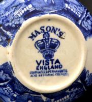 Mason's Vista levonóképes, jelzett teás szett: 1 db fedeles tea kanna, enyhén kopott, m:19,5 cm...