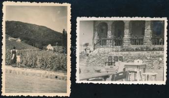 cca 1930-1940 Badacsonyi látképek, 2 db fotó, 8×6 cm