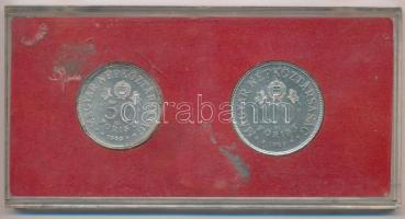 1969. 50Ft Ag + 100Ft Ag "Tanácsköztársaság" pár műanyag tokban T:BU kis patina Adamo EM34...