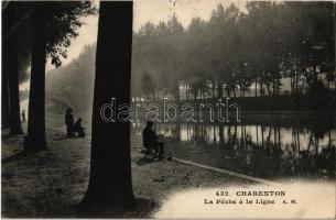 1910 Charenton-le-Pont, La Peche á la Ligne / fishing (EK)