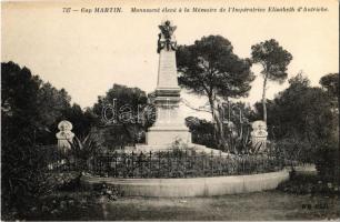 Roquebrune-Cap-Martin, Monument élevé á la Mémoire de l'Impératrice Elisabeth d'Autriche / monument