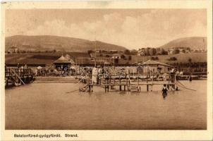 1931 Balatonfüred, Strand, fürdőzők (EK)