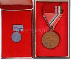 ~1970. "MHSZ (Magyar Honvédelmi Szövetség) Kiváló Munkáért" zománcozott ezüst fokozatú fém...