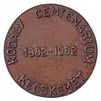 Pálffy Gusztáv (1942-) 1982. "Kodály Centenárium Kecskemét" Br plakett díszdobozban (85mm)...