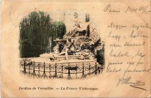 Versailles, Jardins - La France Victorieuse / garden with statue (Rb)