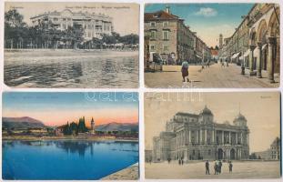 7 db RÉGI horvát városképes lap / 7 pre-1915 Croatian town-view postcards