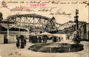 1916 Budapest XIV. Angol Park, Amerikai magas vasút Le a cilinderrel felirattal