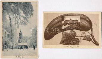 32 db RÉGI magyar városképes lap, vegyes minőség / 32 pre-1945 Hungarian town-view postcards in mixe...