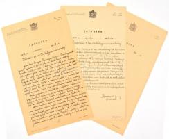 1939 A M. Kir. Állami Rendőrség Budapesti Főkapitánysága által kiállított 2 db jelentés + 1 db kitöltetlen jelentés