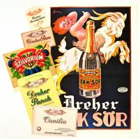 Dreher Bak Sör reprint plakát + 5 db címke