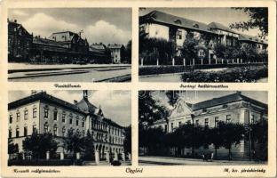 1937 Cegléd, Vasútállomás, Surányi hadiárvaotthon, Kossuth reálgimnázium, M. kir. járásbíróság