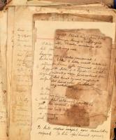 cca 1920-1945 Kb. 100-150 db kézzel írt, háború előtti, döntően süteményes recept füzetben és cetlik...