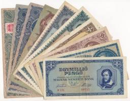 21db-os vegyes magyar pengő bankjegy tétel T:III,III-