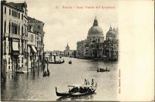 Venezia, Venice; Canal grande dallAccademia /  Grand canal from the Academy, gondola