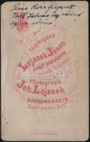 1880 Nagyvárad, Tóth István ügyvédné, született: Rácz Róza menyasszonyi ruhában, keményhátú fotó Loj...