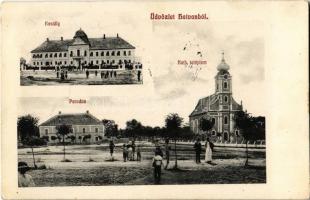 1908 Hatvan, Grassalkovich kastély, Parókia, Római katolikus templom. Hoffmann M. L. kiadása