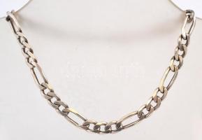 Ezüst(Ag) figaro karkötő, jelzett, h: 21 cm, nettó: 10,2 g