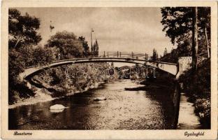 1944 Beszterce, Bistritz, Bistrita; Gyaloghíd / pedestrian bridge (EK)