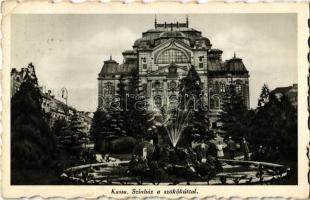 1939 Kassa, Kosice; színház és szökőkút / theatre and fountain (EK)