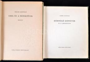 2 db könyv - Kästner, Erich: Emil és a detektívek; Sebők Zsigmond: Dörmögő Dömötör. Kiadói félvászon...