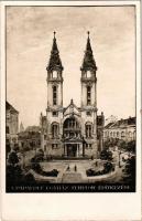 1934 Pápa, Református egyház templom építkezése. Dudás Kálmán építészmérnök terve alapján