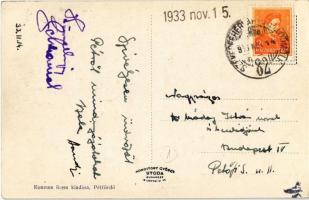 1933 Pétfürdő, Tisztviselői lakások. Konzum üzem kiadása + "SZÉKESFEHÉRVÁR - CELLDÖMÖLK 82"...