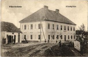 1924 Pilisvörösvár, Községháza, üzlet (EB)