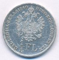 1860B 1/4Fl Ag "Ferenc József" T:2 kis ph. Adamo M12