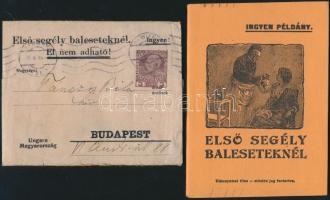 1913 Első segély baleseteknél. Bécs, [1913],Korwills Mohren-Apotheke, 64 p. Papírkötés, postai borítékkal, jó állapotban.