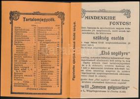 1913 Első segély baleseteknél. Bécs, [1913],Korwills Mohren-Apotheke, 64 p. Papírkötés, postai borít...