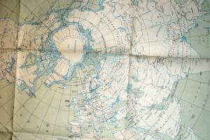 1946 USAF Amerikai légierő térképe. 90x90 cm