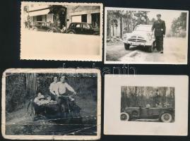cca 1930-1940 11 db régi motoros és autós fotó