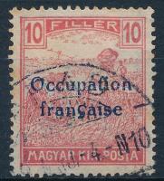 1919 Arató 10f első napi bélyegzéssel, Bodor vizsgálójellel
