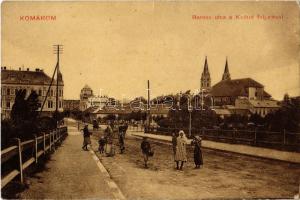 Komárom, Komárnó; Baross utca, Kishíd feljáró. L.H. Pannonia 1909/10 15238. / street, bridge
