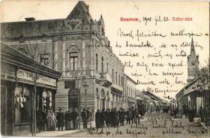 1908 Komárom, Komárnó; Nádor utca, Elbert Ignác üzlete / street, shops (EK)