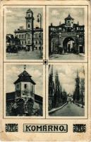 1939 Komárom, Komárnó; városháza, Kőszűz, várkapu / Nové Pevnost Kasárna pro Péchotu / town hall, castle gates, monument. Art Nouveau (EK)