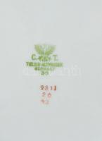 Süteményes tálak és teás csészék vegyesen, matricásak, jelzettek, kis kopásnyomokkal