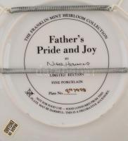 The Franklin Mint Heirloom Collection kutyás porcelán tál, matricás, jelzett, hibátlan, d: 20,5 cm