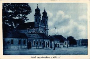 1933 Tata, Tata-Tóváros; Nagytemplom, Fő tér, üzlet. Engländer Ferenc kiadása