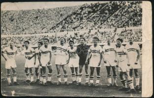 Aranycsapat fotója, hátoldalon 15 db aláírással (Puskás, Bene, Hidegkuti, stb.)