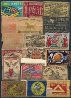 Régi japán gyufacímke gyűjtemény. 67 db, mind háború előtti, sérültek / Vintage Japanese match label...