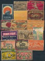 Régi japán gyufacímke gyűjtemény. 67 db, mind háború előtti, sérültek / Vintage Japanese match label...