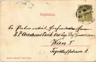 1906 Eszék, Essegg, Osijek; Kapucinska crkva / Kapuciner Kirche / Kapucinus templom, Radoslav Bacic,...